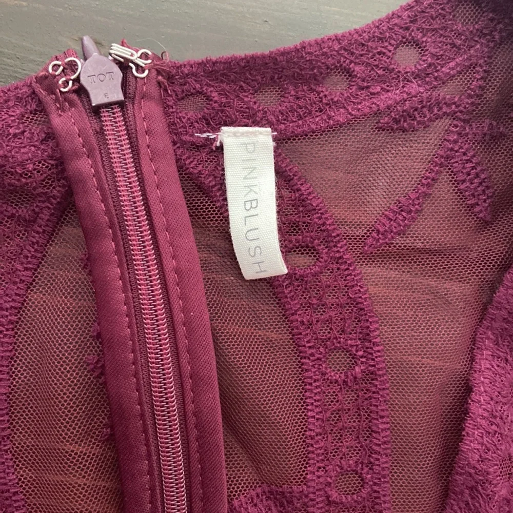 Pink blush Lace Maxi Dress Size Medium - Picture 4 of 5